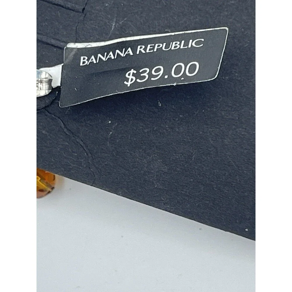Banana Republic Small Turquoise & Brown Stone Chandelier Earrings New